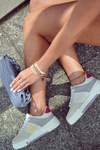 Women's Sport Leather Shoes Beige Francis
