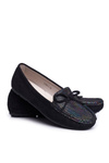 Women's Suede Moccasins S.Barski A199 Black