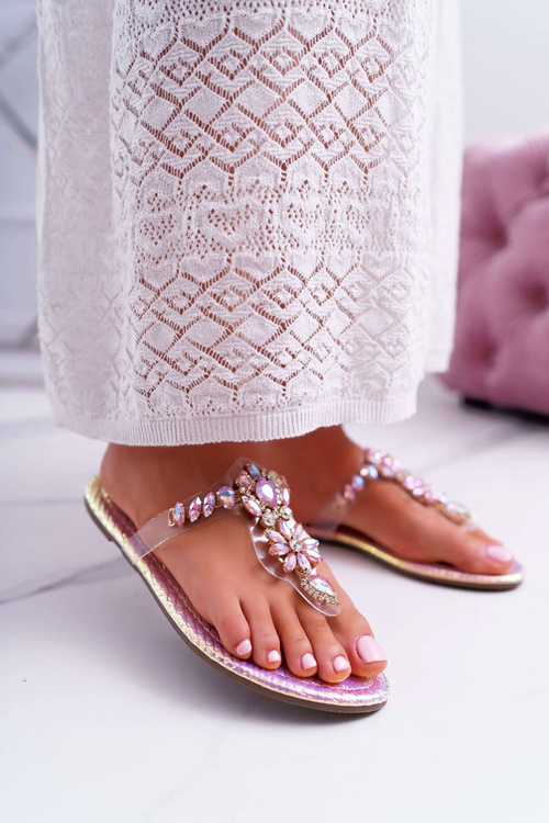 Women's Lu Boo Flip Flops Flip Flops Crystals Pink Conathe