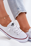 Trampki Damskie Materiałowe Lee Cooper Białe LCW-25-02-3296L