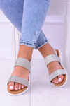Lu Boo Women's Silver Zirconia Perfect Sandals
