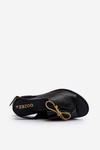 Leather Flat Sandals Zazoo 2898 Black