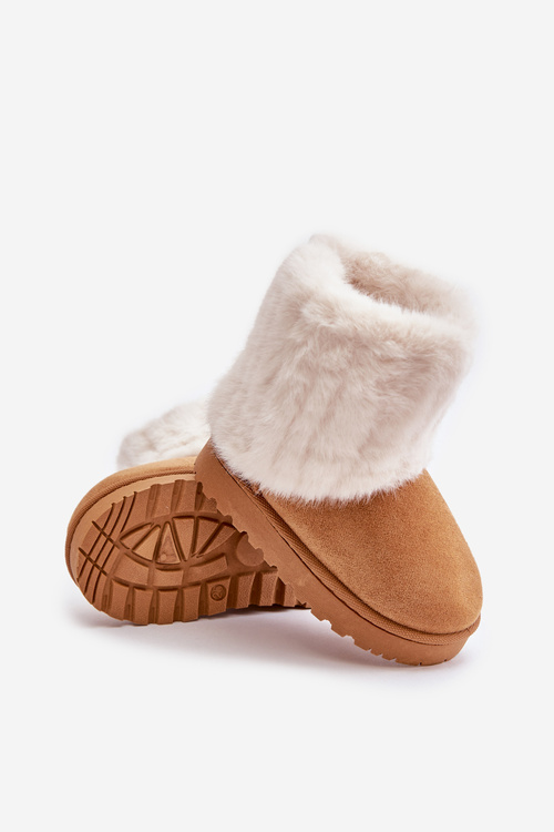 Children's Snow Boots With Fur Camel Crisie