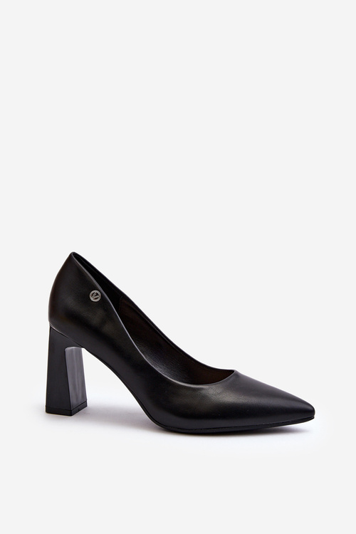 Black Eco Leather Pumps Giseleni
