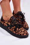 Low Women's Sports Shoes In Leopard Print Brown Zelevelis
