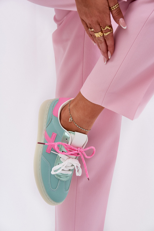 Low Women's Sports Shoes In Leopard Mint Pink Zelevelis
