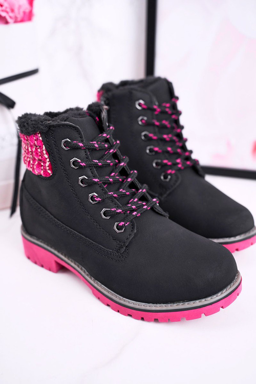 Children's Boots Insulated With Fur Black Forest