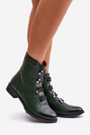 Insulated Women's Zip Boots Green Evalith