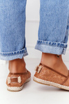 Espadrilles On Straw Sole Lu Boo Brown
