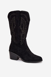 Women's Cowboy Boots Heeled Insulated Vinceza 16508 Black