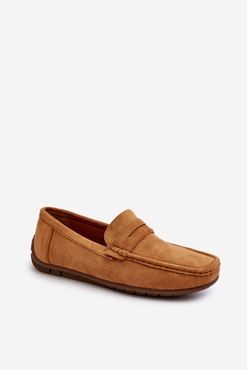 Mokasyny Męskie Zamsz Camel Wesley ZX549