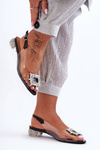 Transparent Sandals with Decorations Black SBarski MR1037-05