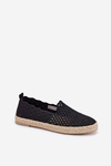 Espadryle Damskie Z Plecionką Czarne Vinceza 13625