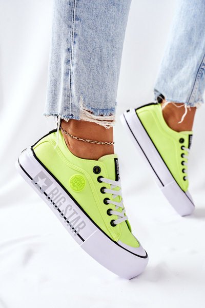 Sneakers On A Platform BIG STAR II274022 Neon Yellow