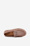 Men's Moccasins With Braiding Dark Beige Fiamar