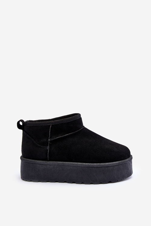 Suede Snow Boots On Platform Black Corcoran