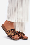 Damskie Klapki Korkowa Platforma Panterka Mevuna