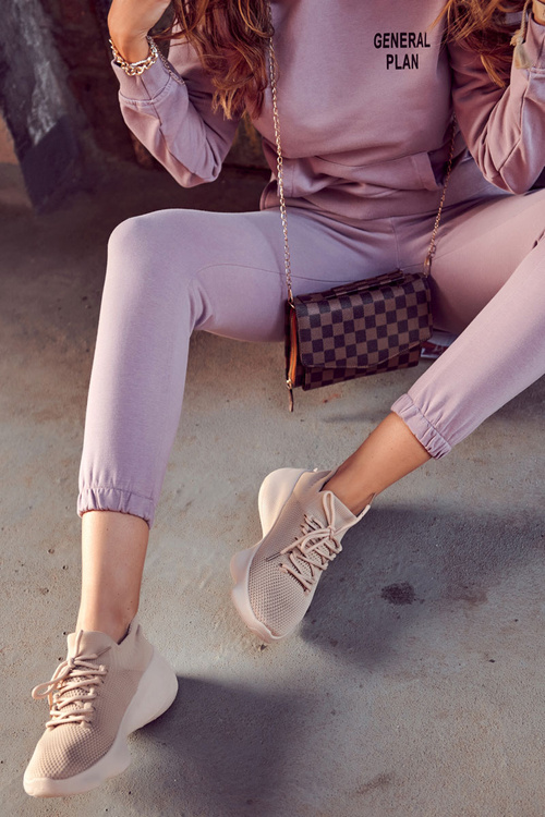 Buty Sportowe Wsuwane Damskie Beżowe Dalmiro