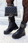 Women's Worker Boots With Studs Eveis