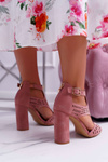 Women's Peep Toe Sandals Pink Carmelita