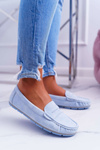 Women's Comfortable Blue Devi Moccasins