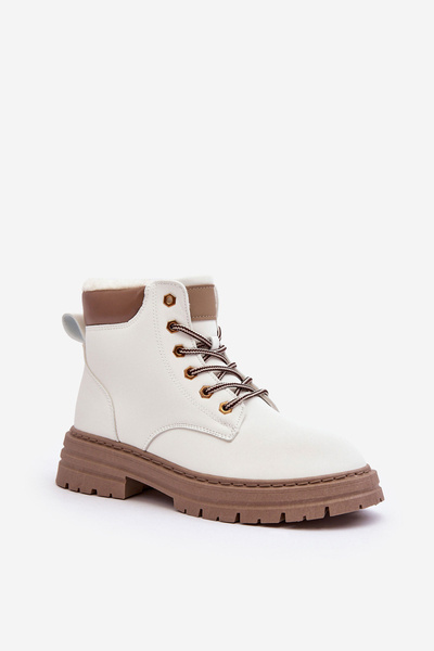 Women's Faux Fur Lined Boots White Fenan