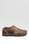 Men's Leather Lace-up Brown Openwork Markos Half Boots