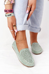 Women's Suede Loafers Green Molly