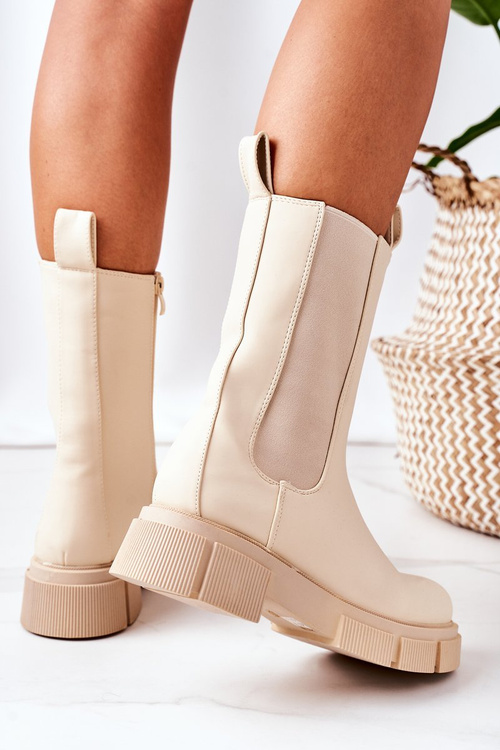 Insulated Chelsea Boots Beige Must Have