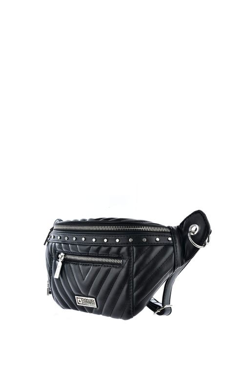 Leather Kidney With Studs Big Star KK574063 Black