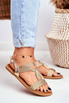 Women’s Sandals Flat Gold Rachel