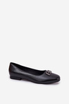 Elegant Women's Ballerinas With Decoration Vinceza 62206 Black