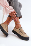 Trampki Damskie Beżowe Lee Cooper LCW-24-31-LCW-24-31-2721