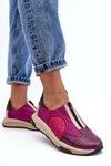 Buty Sportowe Skóra Damskie Maciejka 06296-15 Fuksja