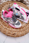 Sporty Women's Shoes Colored Insert Fuchsia Colored