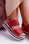 Women's Platform Sandals Red Aurera