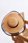 Fashionable Women's Mesh Hat Beige