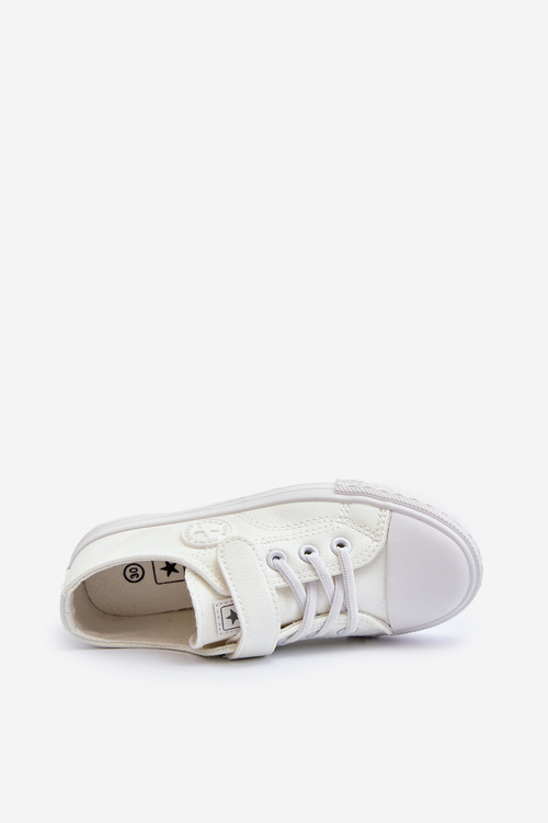 Leather Kids' Sneakers with Velcro White Delmara