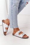 Women's Slides On Corck Silver Vivio