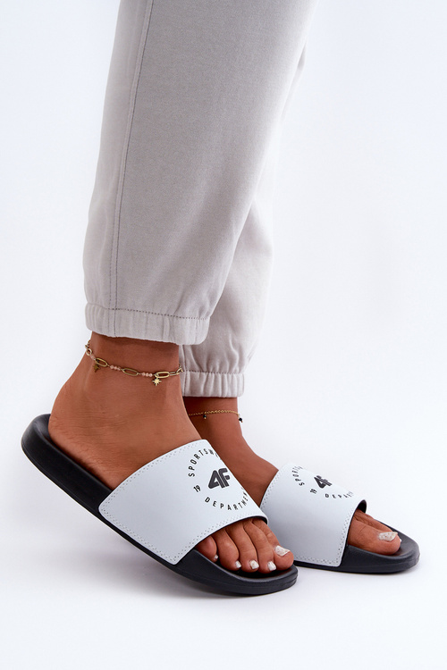 Women's Slides 4FMM00FFLIF044A-10S White-Black