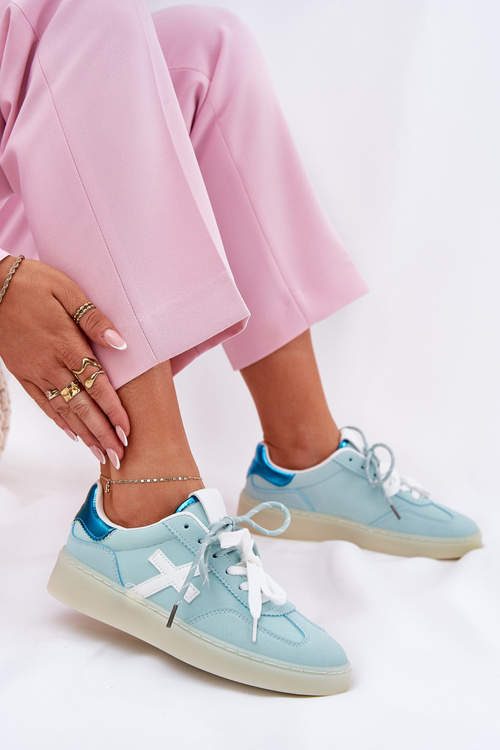 Buty Sportowe Damskie Niskie Panterka Miętowe Zelevelis