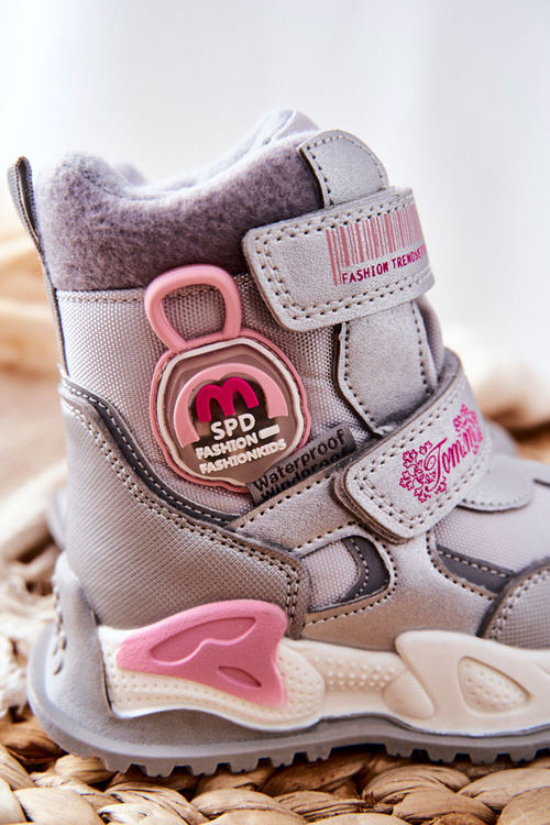 Children's Insulated Snow Boots Silver Nemi