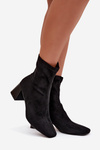 Women's Ankle Boots with Heel Made of Eco Suede Olianne