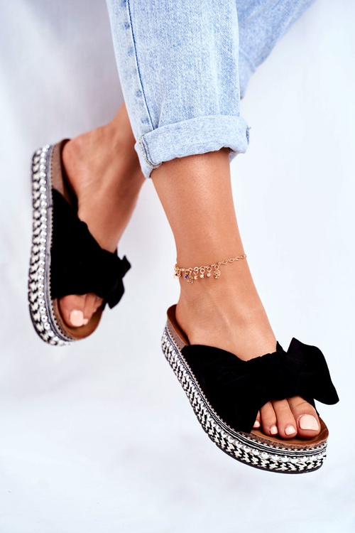 Women's Slides High Black Mortigo