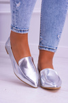 Silver Mirrored Mokassins Women's Lu Boo Mireldo