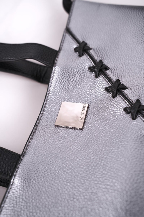 Large Women's Shopper Bag MONNARI BAG0840-022 Silver