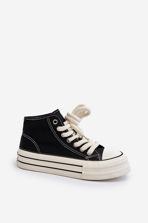 Women's Platform Sneakers Black Aineri