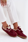 Women's Sneakers Platform with Fur Lined Bordeaux Solvia