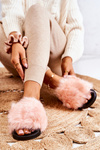 Slippers With Fur Rubber Light Pink Pollie