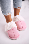 Women's Slippers With Fur Pink Homely